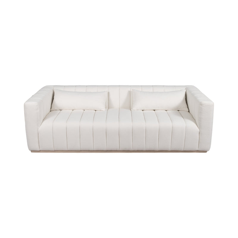 92" Andreeva Tufted Sofa, Beige - Al Rugaib Furniture
