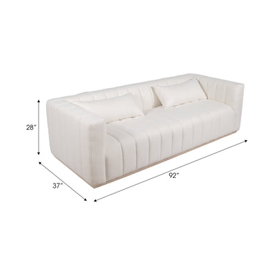 92" Andreeva Tufted Sofa, Beige - Al Rugaib Furniture