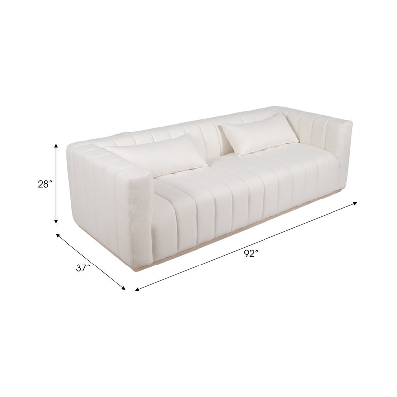 92" Andreeva Tufted Sofa, Beige - Al Rugaib Furniture