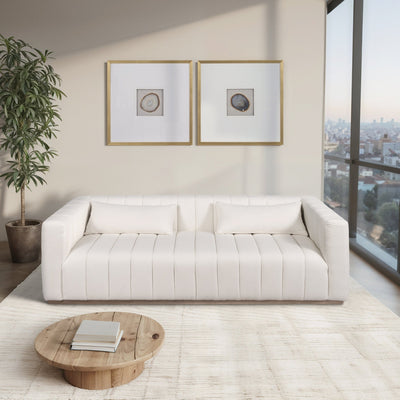 92" Andreeva Tufted Sofa, Beige - Al Rugaib Furniture