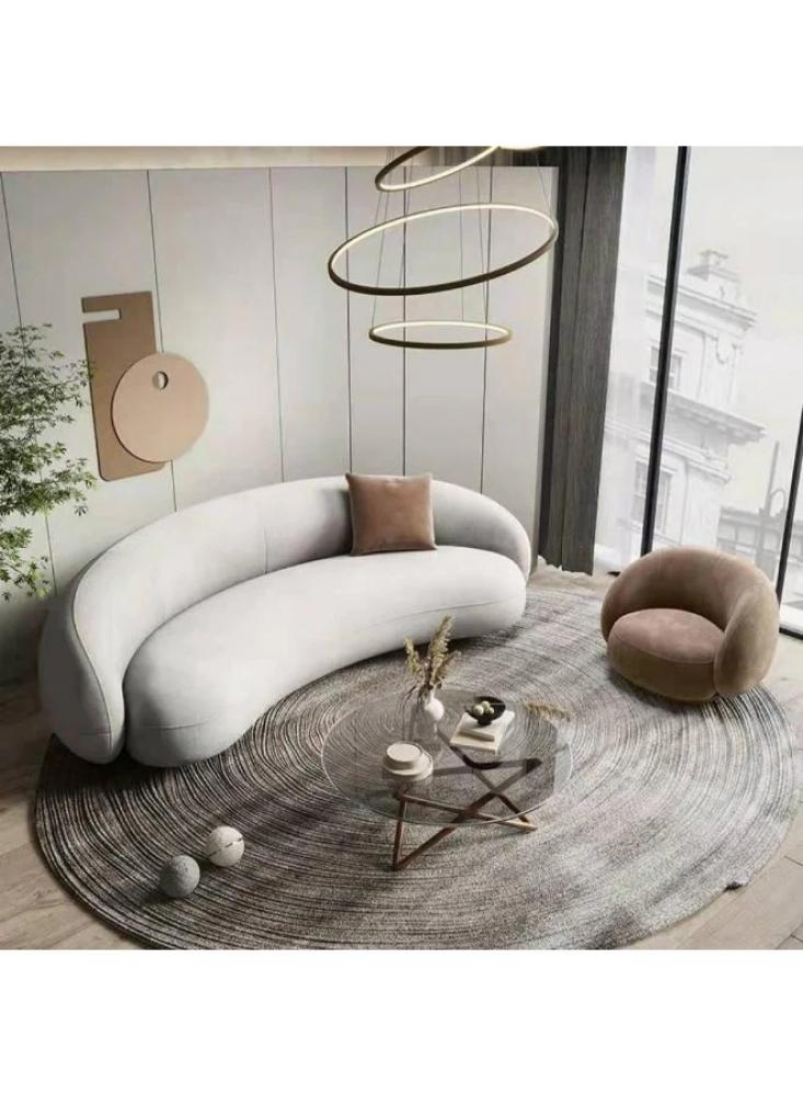 Royal | Sophisticated Summit L-Shape Sofa - Beige & Brown - 220x90x86 cm