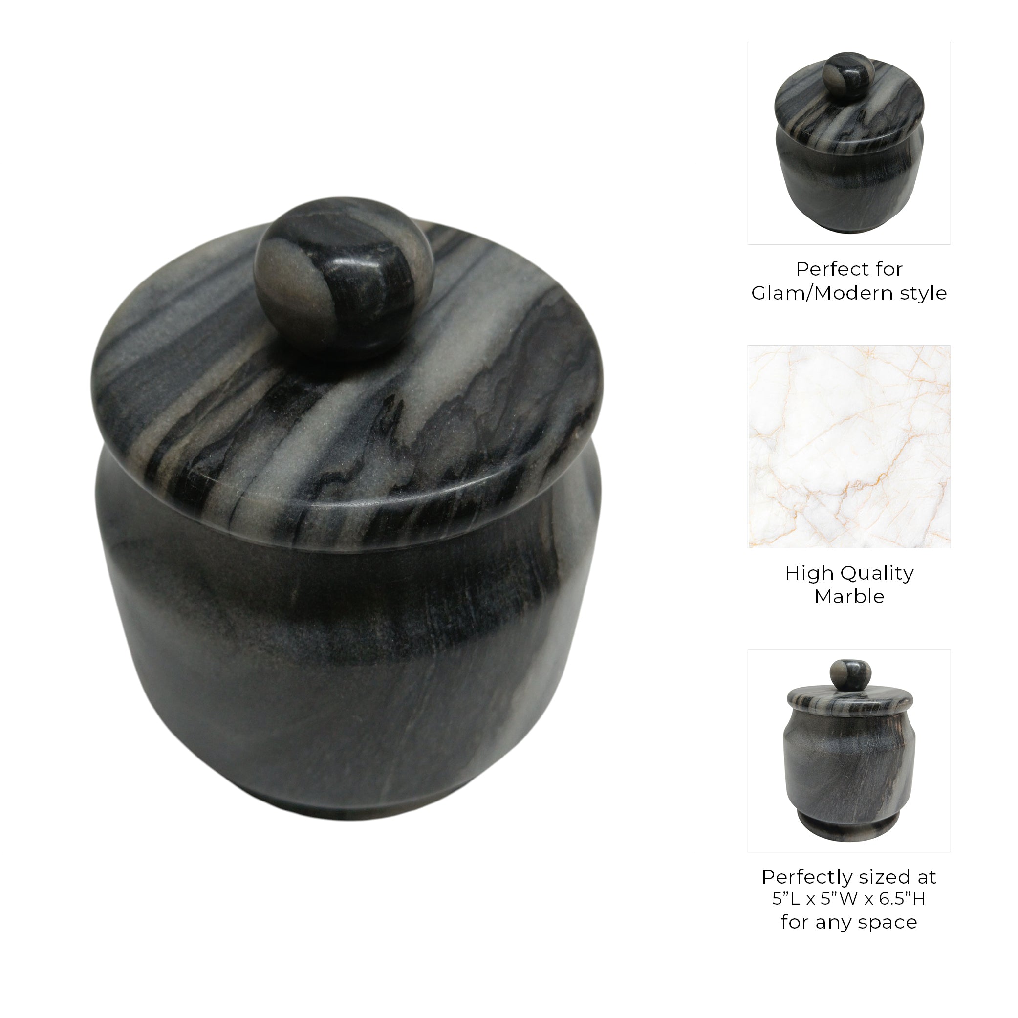 جرة رينالت المنحوتة من الرخام Rennalt Carved Marble Jar
