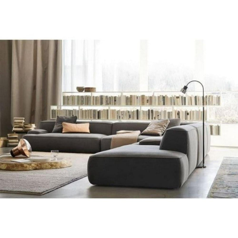 Royal | Sophisticated Settee L-Shape Sofa - Grey - 300x300x90x90 cm