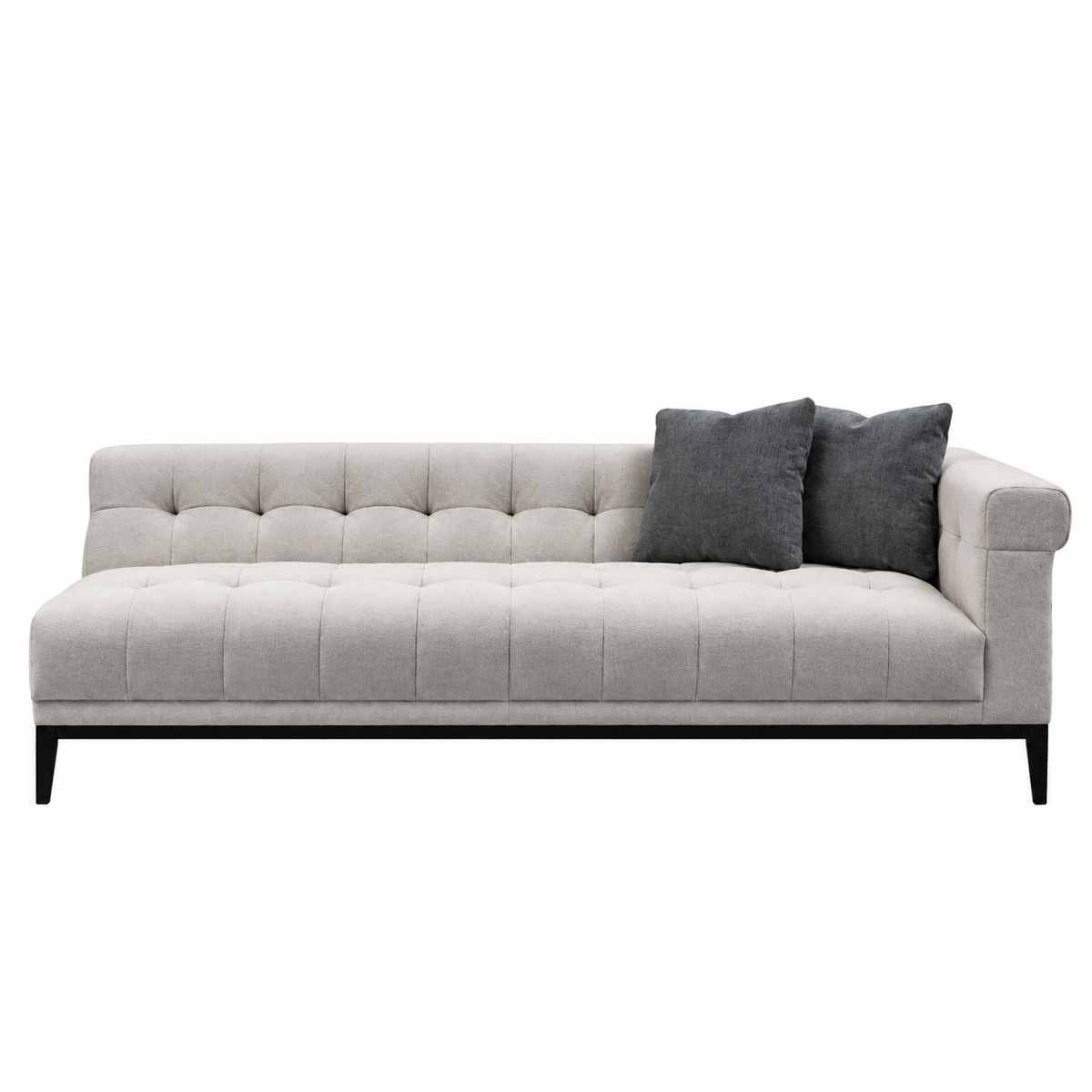 Agate Ivory and Charcoal cushion Sectional Laf