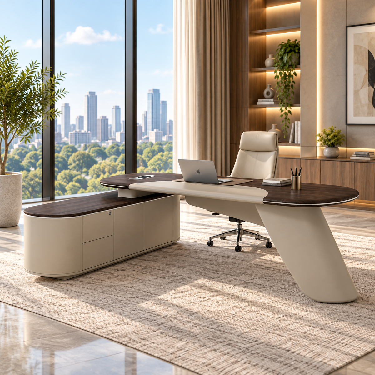 Avia Table - Wood Veneer Left Hand Side