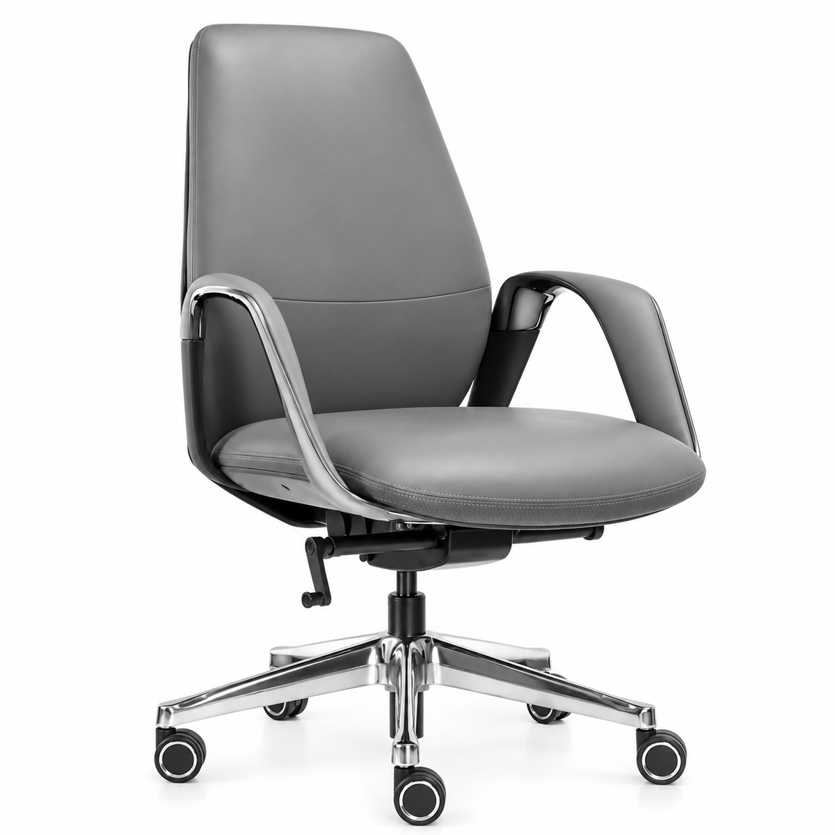 Medium back chair Grey Black