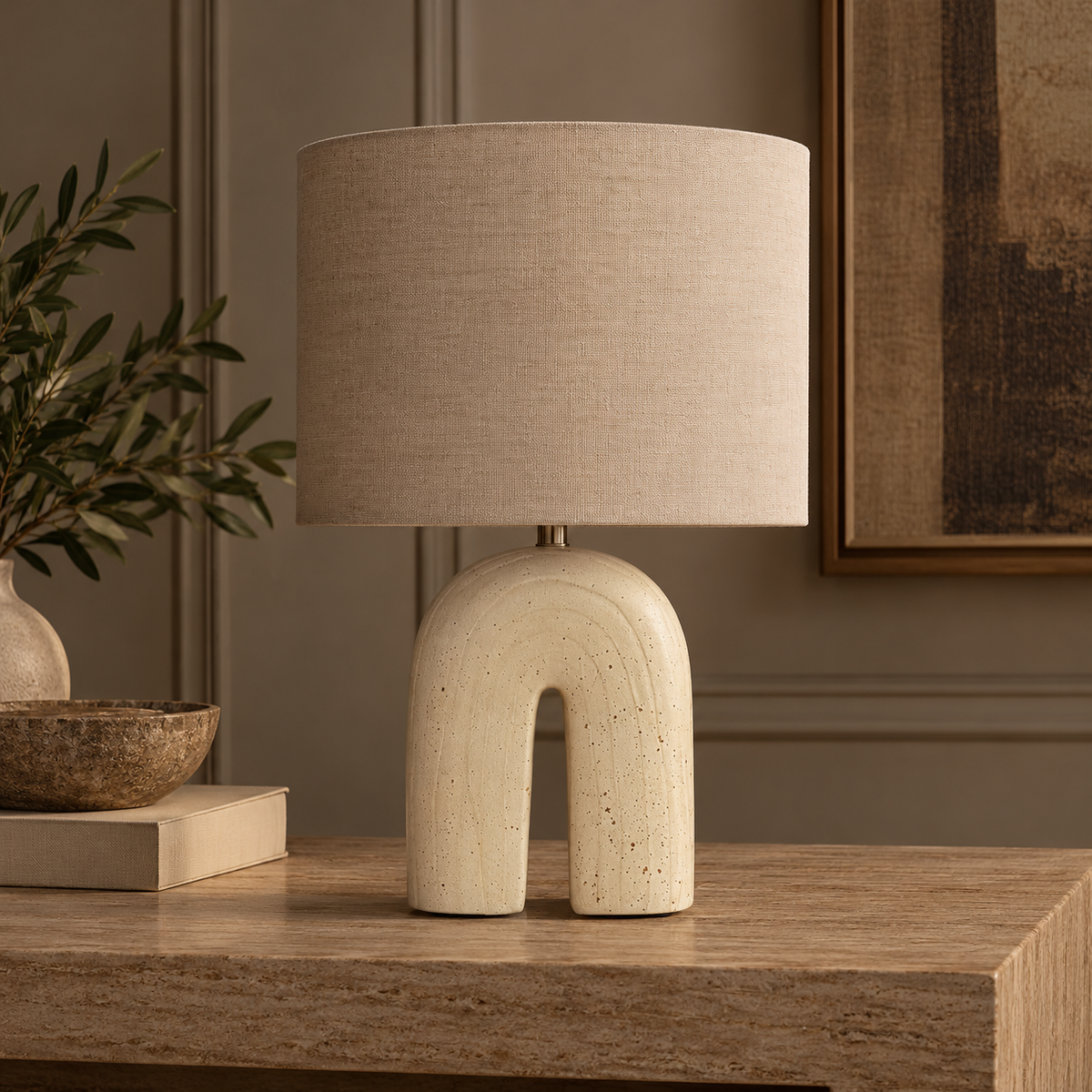 Evora Natural Wood Table Lamp - 51cm