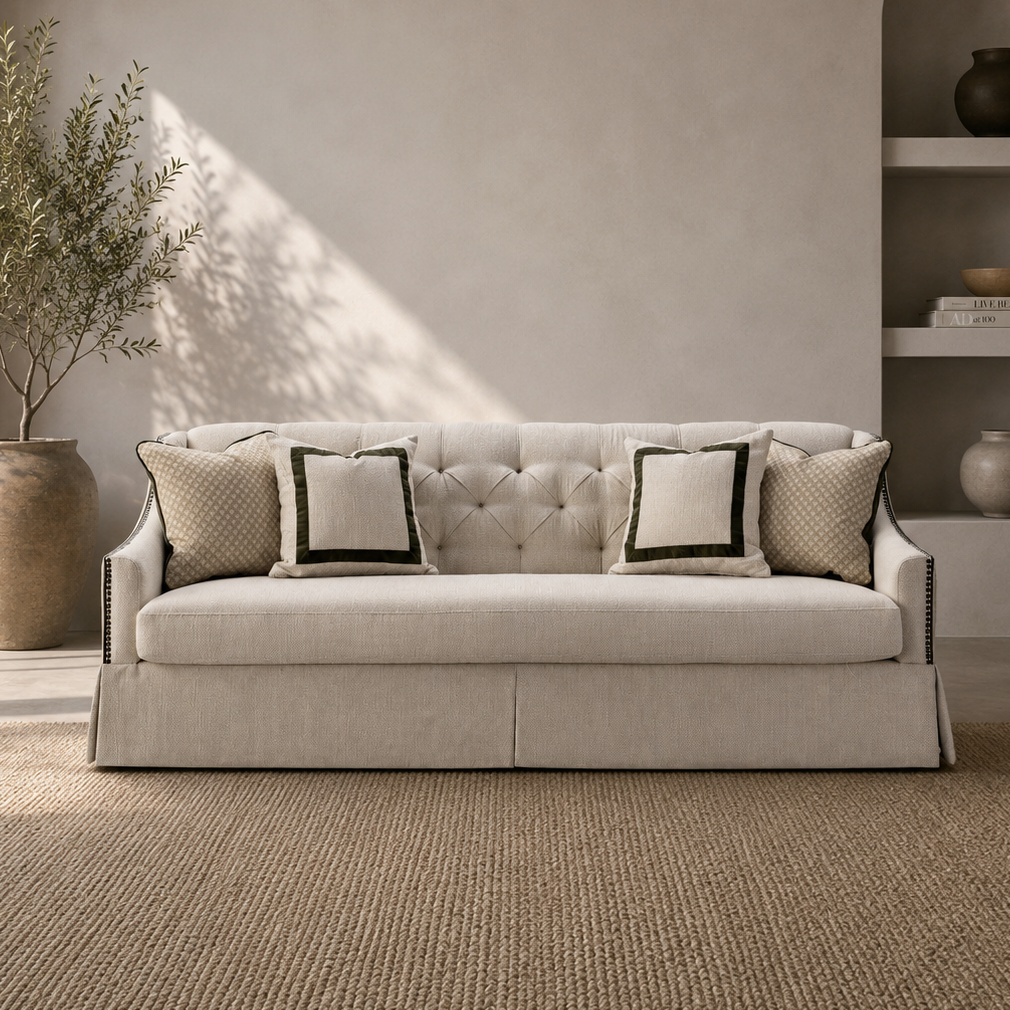 York Beige Sofa 247cm