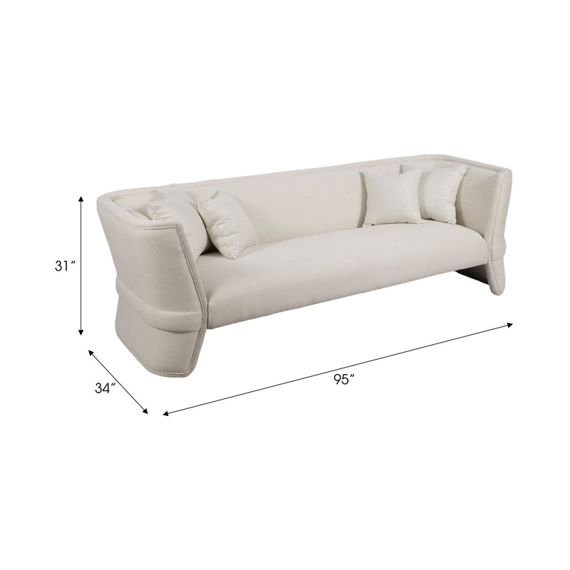97" Preito Sofa, Ivory/beige - Al Rugaib Furniture