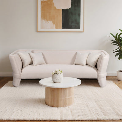 97" Preito Sofa, Ivory/beige - Al Rugaib Furniture