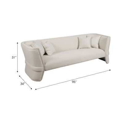 97" Preito Sofa, Ivory/beige - Al Rugaib Furniture