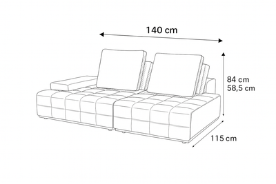 Cloud Comfort Brown 3 Seater Sofa W280