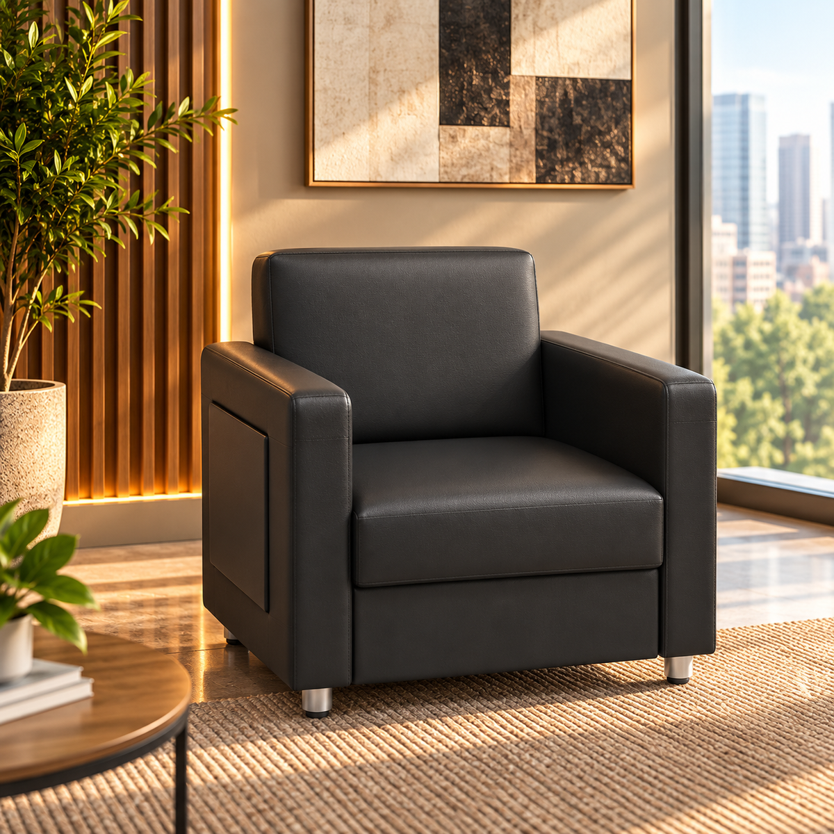 Aera Single Seater Sofa - Black