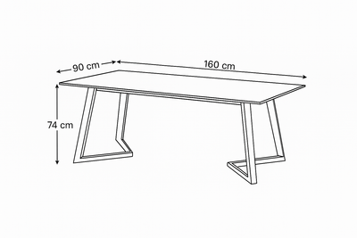Cherris Brown 6 Seater Dining Table