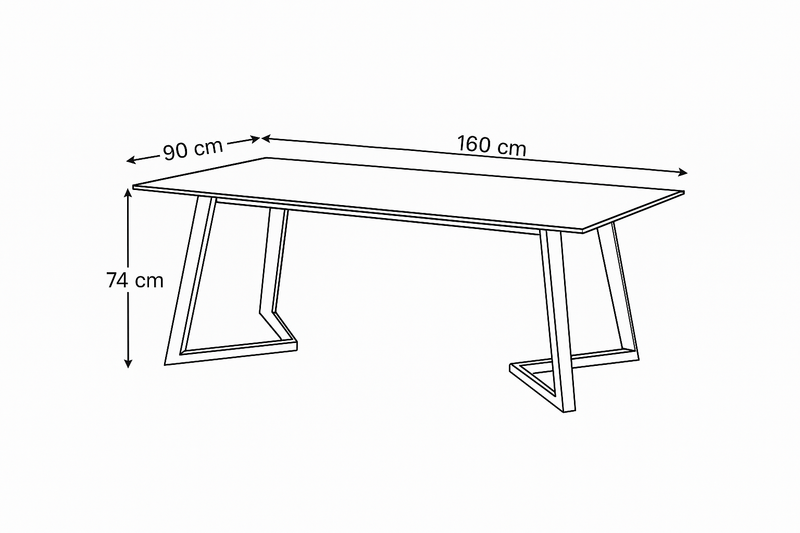 Cherris Brown 6 Seater Dining Table