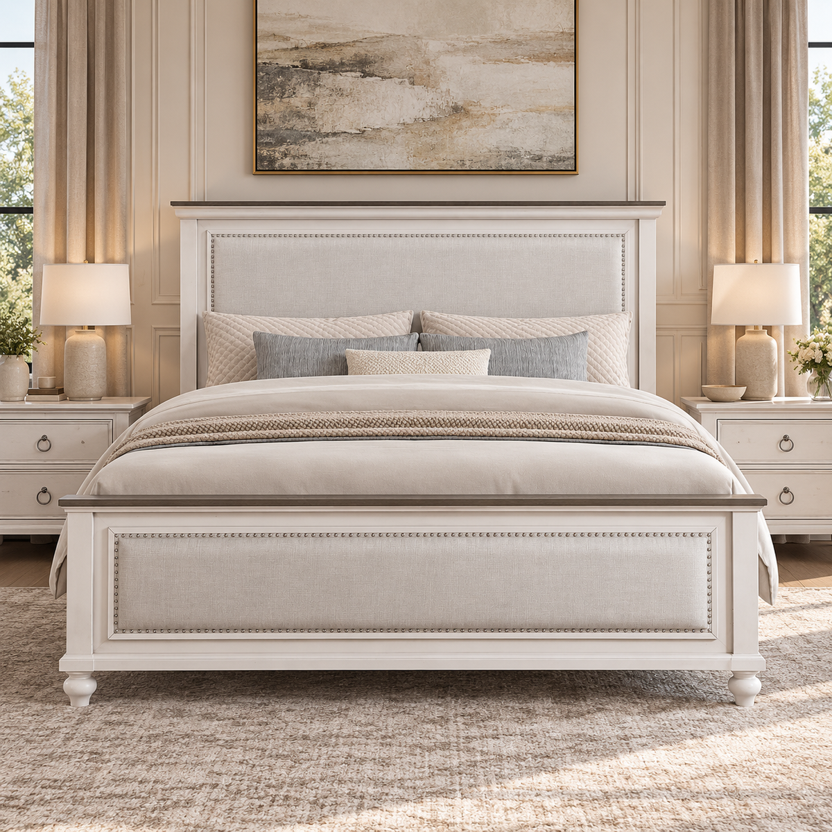 Bellagio Charm Queen Bed with Mattress size 152*200 - Queen