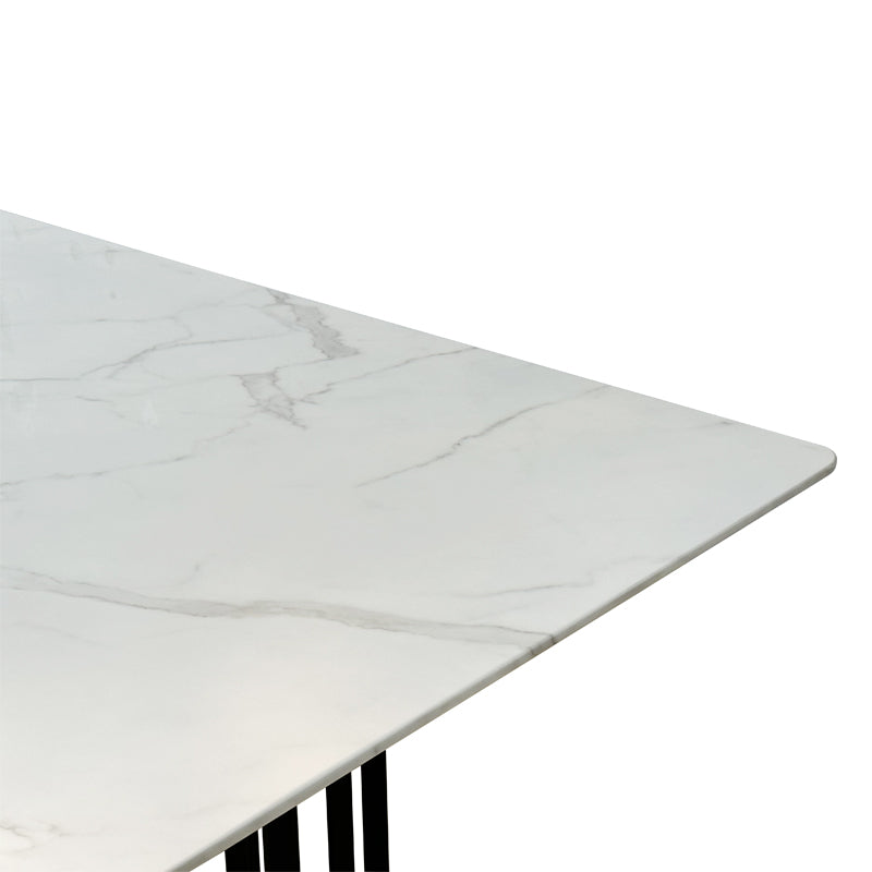 Black Bars Marble Dining Table- 8 Persons