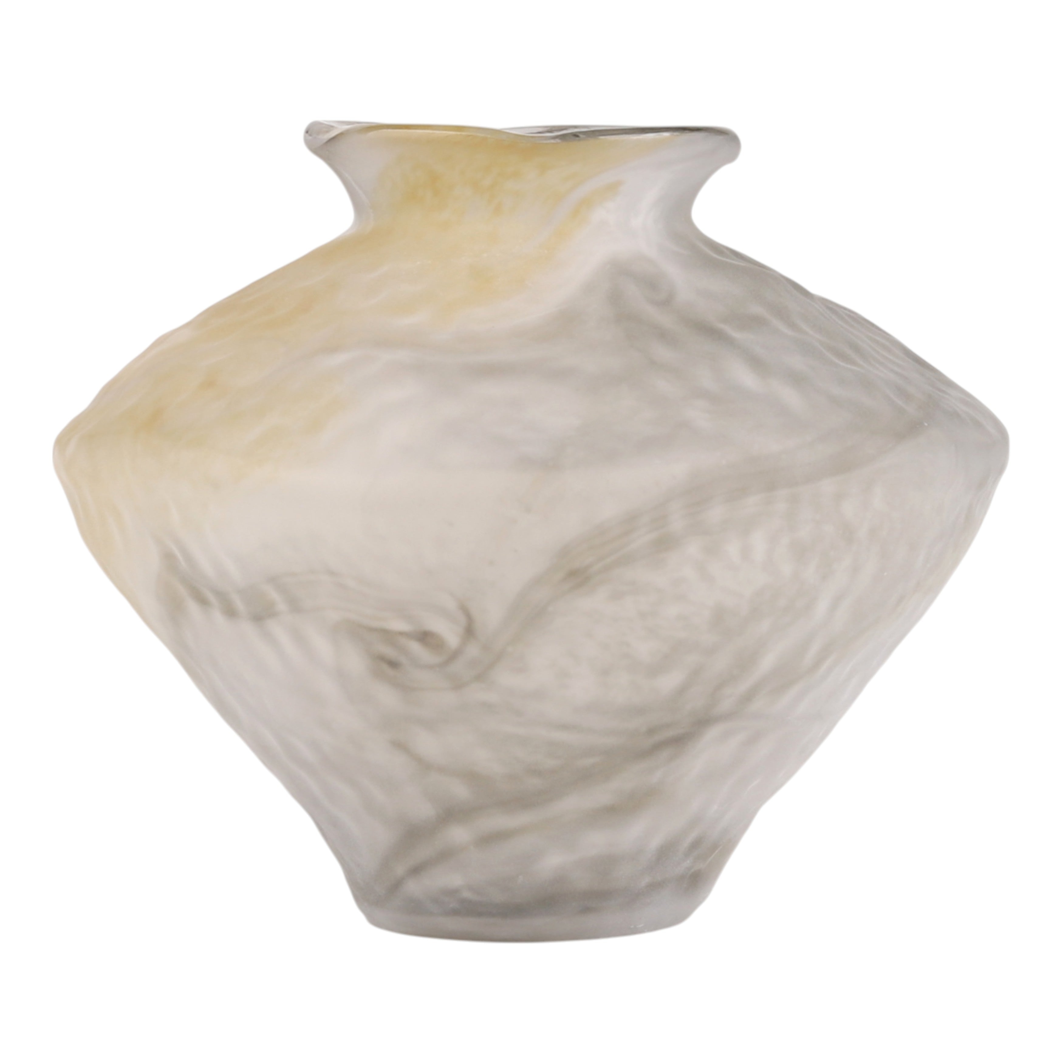مزهرية زجاجية بلون كريمي من تيرزاه Tirzah Cream Glass Vase