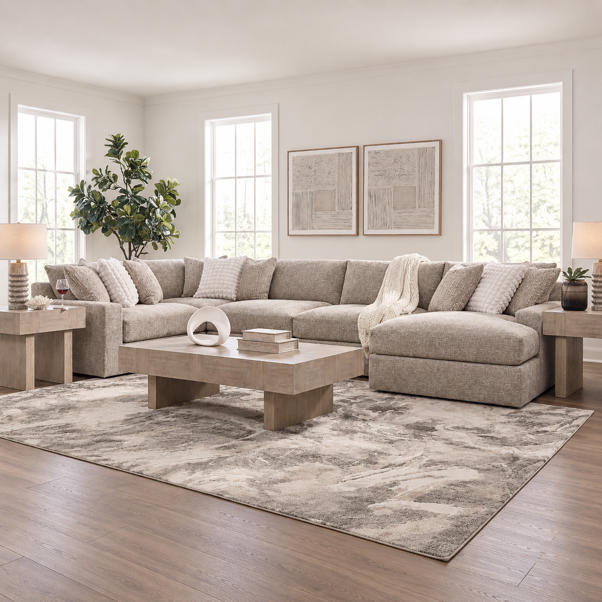 Reston Cove 5-Piece Sectional with Chaise