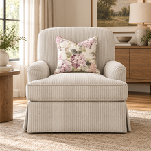 Jasmine Arm Chair Striped Pattern & Skirted