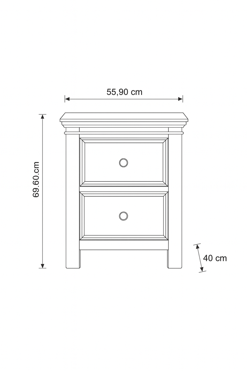 Provence White Wood Night Stand