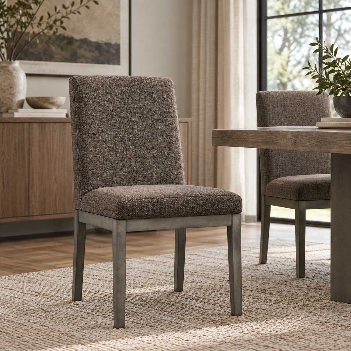 Cross Round Dining Side Chair