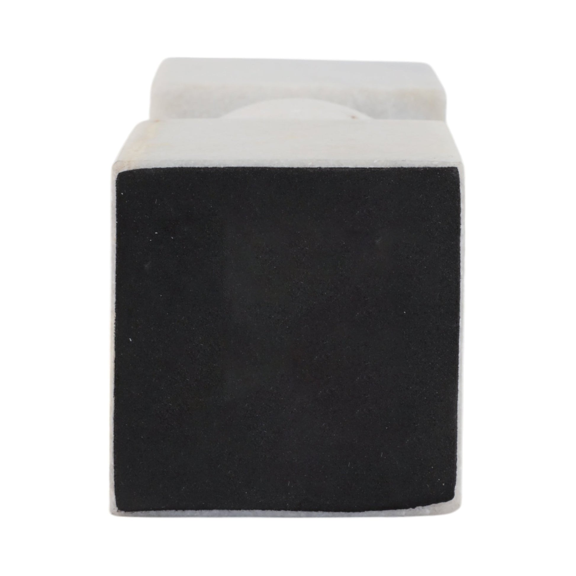 9x3" Chunky Marble Taper Holder, White Candle Holders| Sagebrook Home