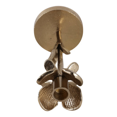 9x4" Flower Bloom Taper Holder, Champagne - Al Rugaib Furniture