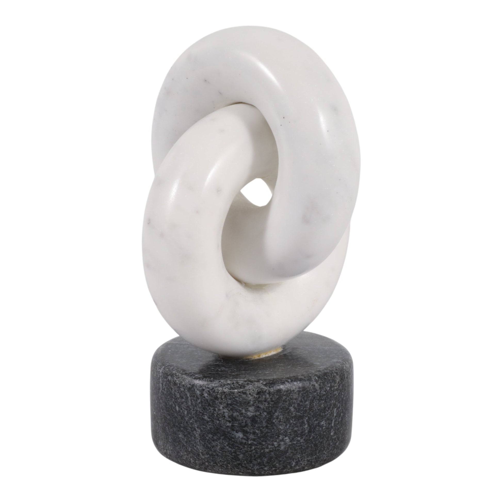 9x5" Marble Link Sculpture, White/gray Table Decors| Sagebrook Home