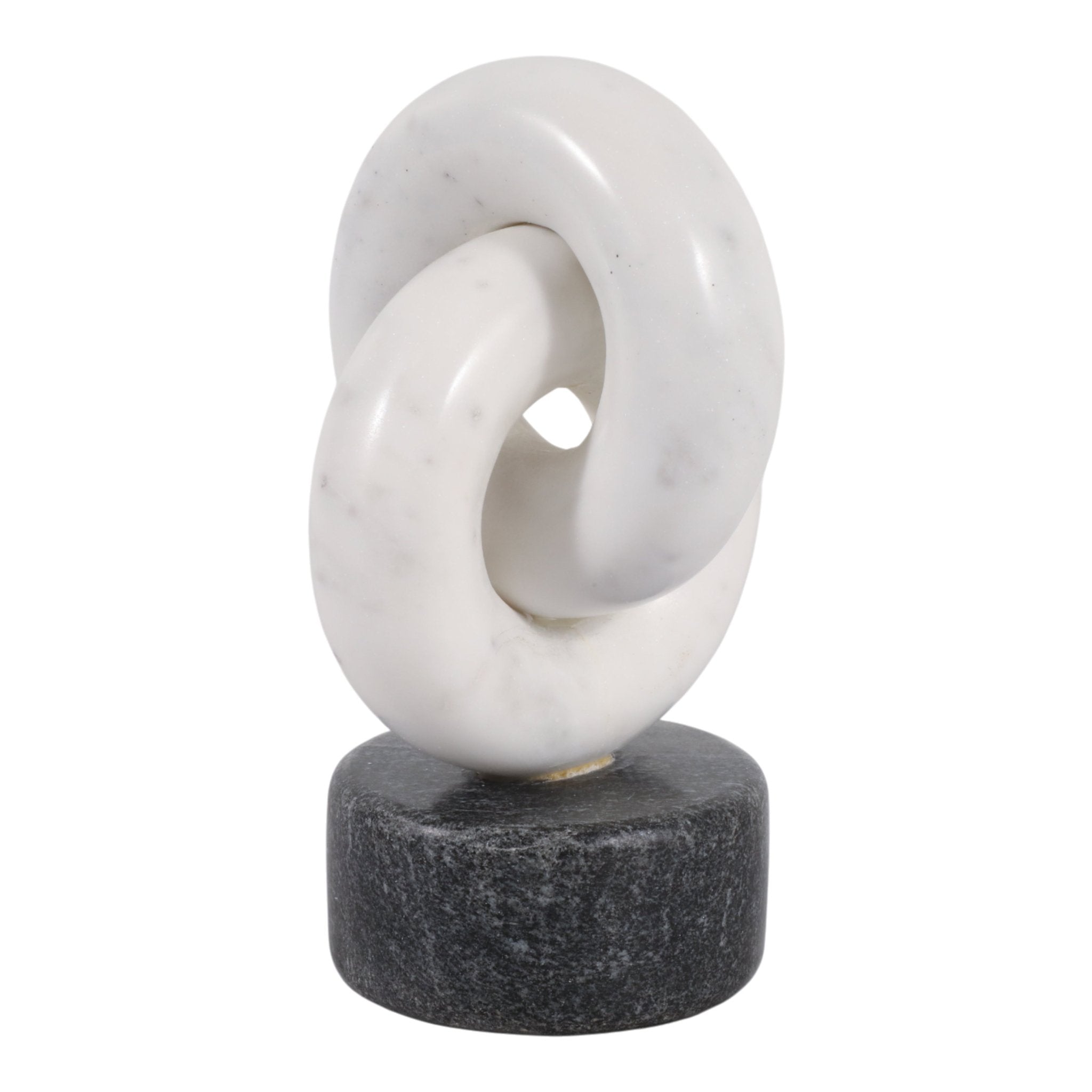 9x5" Marble Link Sculpture, White/gray Table Decors| Sagebrook Home