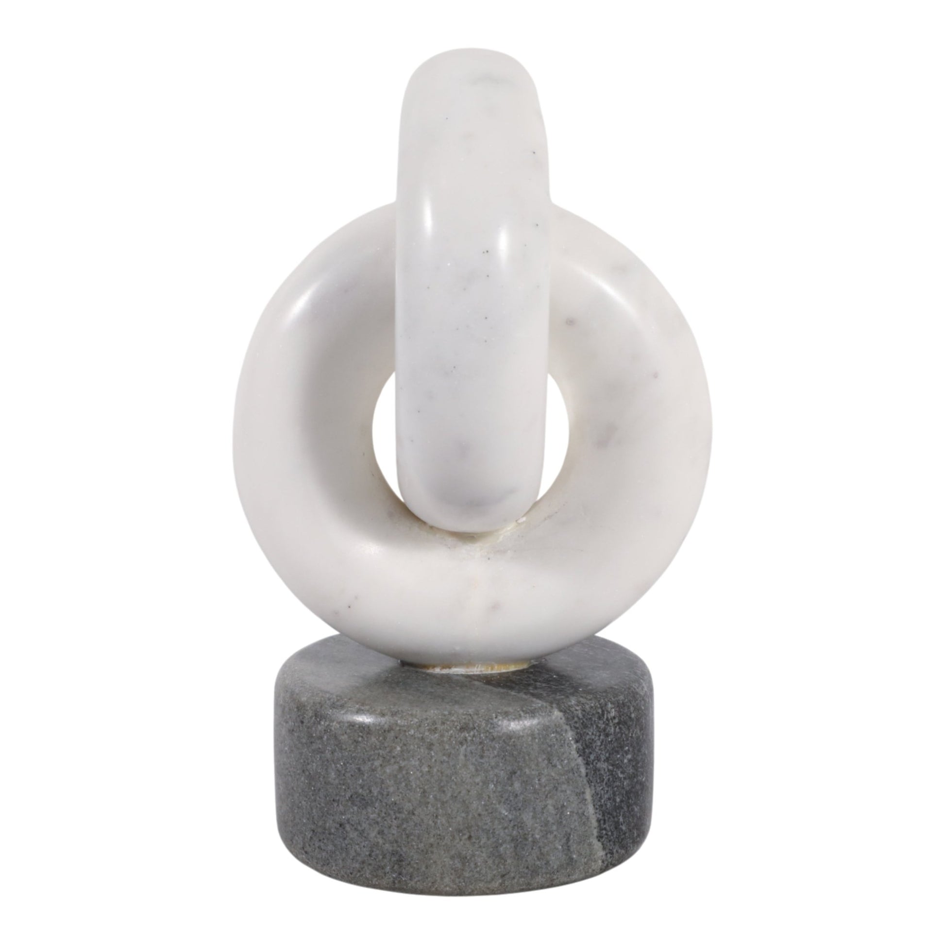 9x5" Marble Link Sculpture, White/gray Table Decors| Sagebrook Home