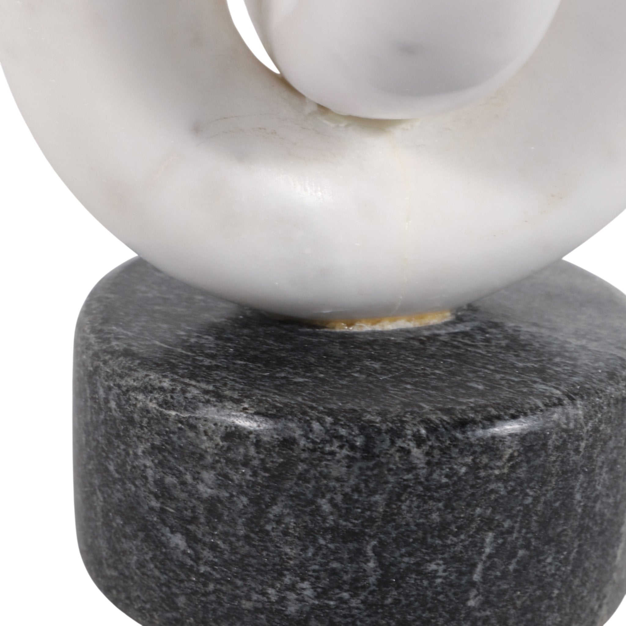 9x5" Marble Link Sculpture, White/gray Table Decors| Sagebrook Home