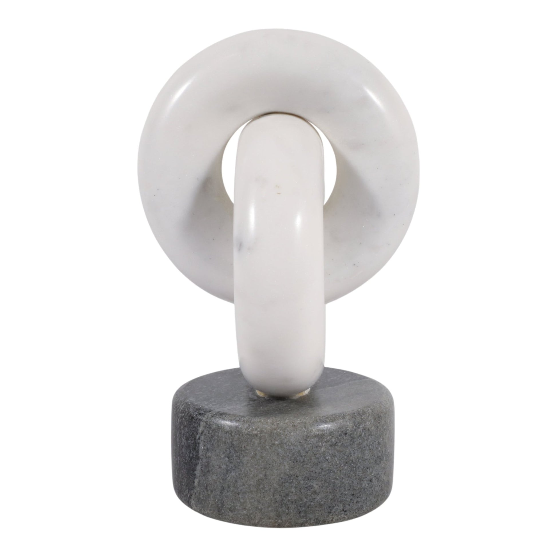 9x5" Marble Link Sculpture, White/gray Table Decors| Sagebrook Home