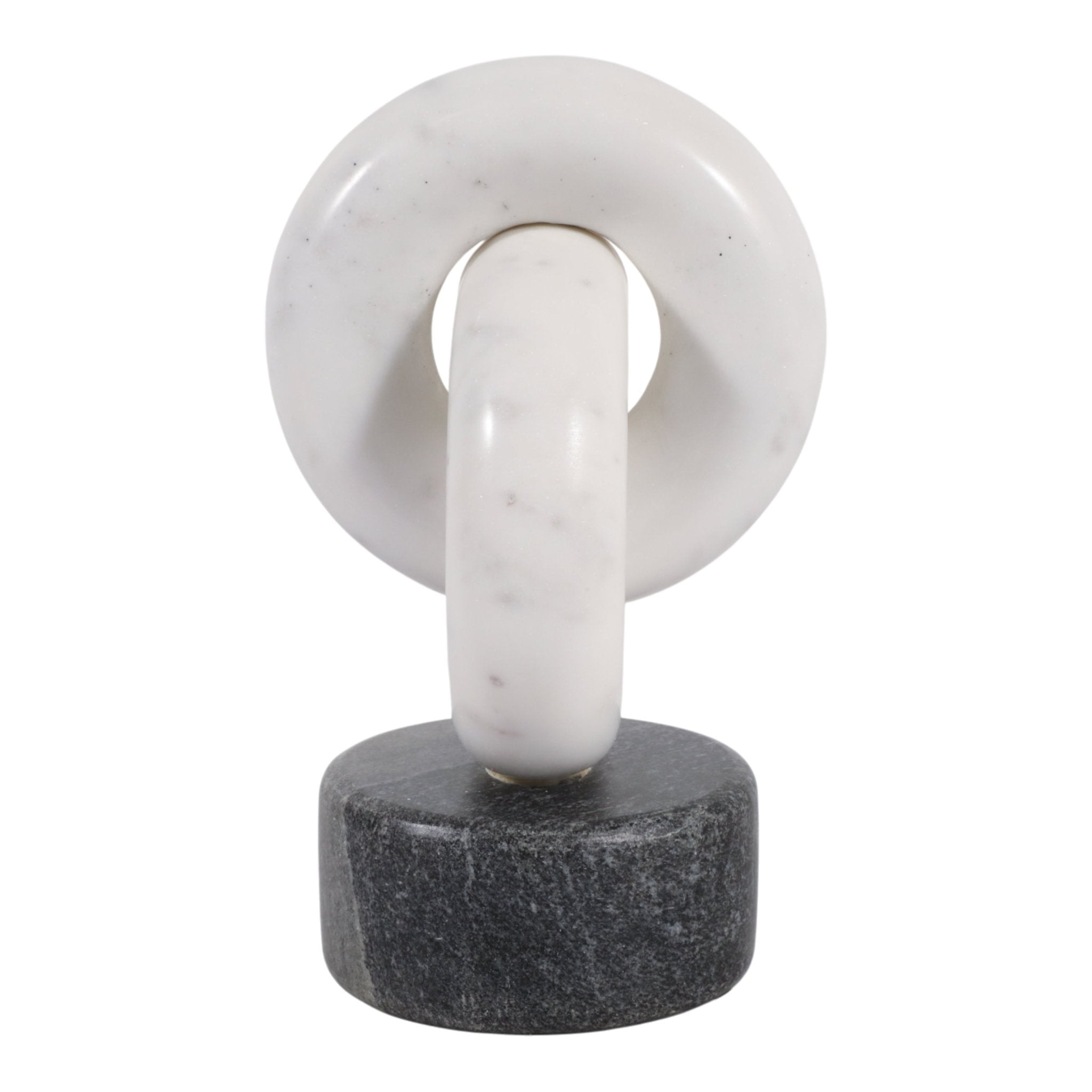 9x5" Marble Link Sculpture, White/gray Table Decors| Sagebrook Home