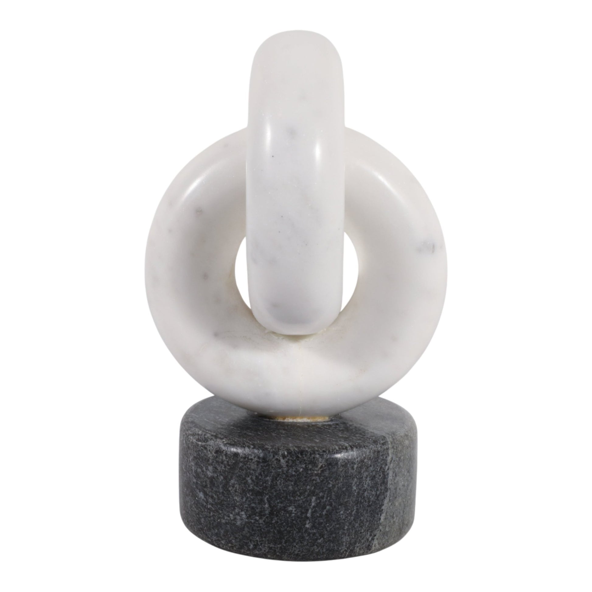 9x5" Marble Link Sculpture, White/gray Table Decors| Sagebrook Home