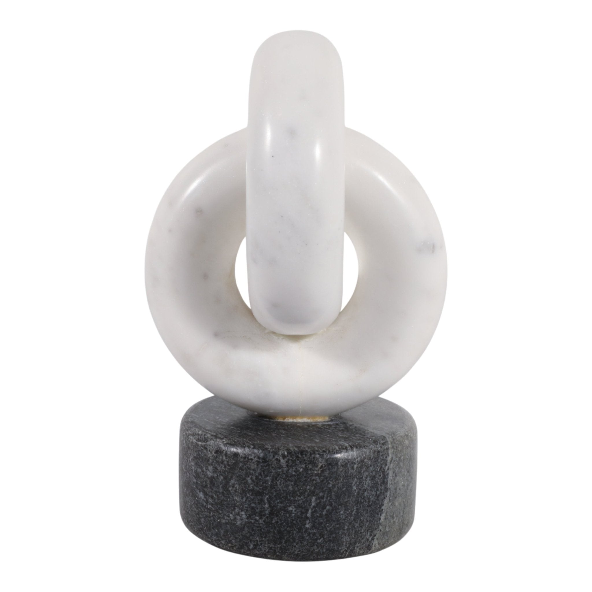 9x5" Marble Link Sculpture, White/gray Table Decors| Sagebrook Home