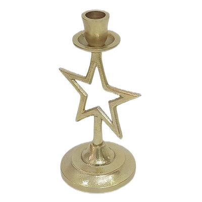 9x5" Star Taper Holder, Gold - Al Rugaib Furniture