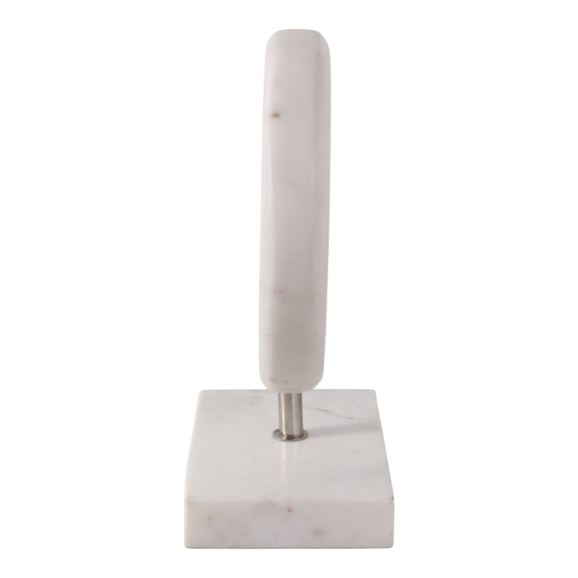 9x9" Marble Fish On Stand, White Table Decors| Sagebrook Home