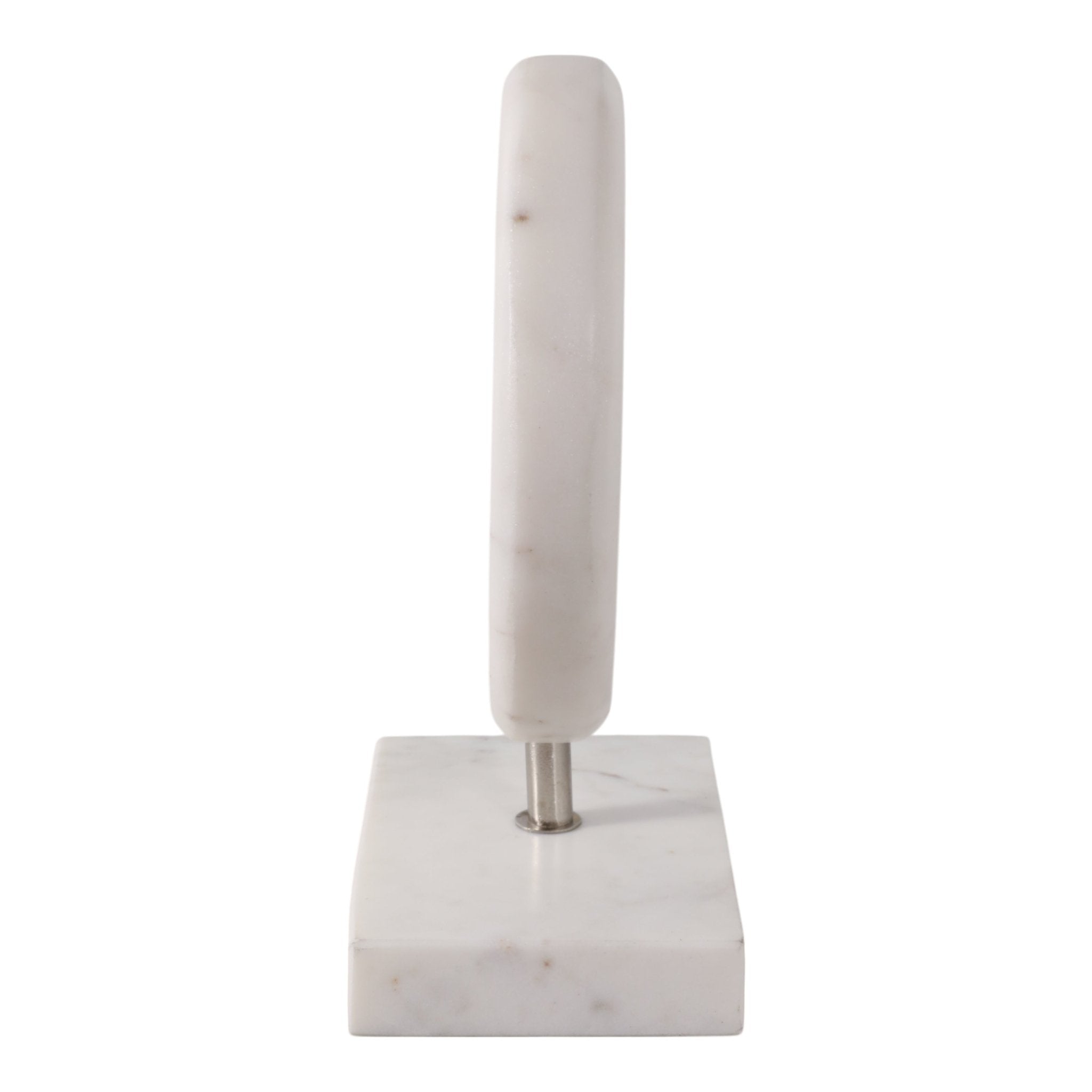 9x9" Marble Fish On Stand, White Table Decors| Sagebrook Home