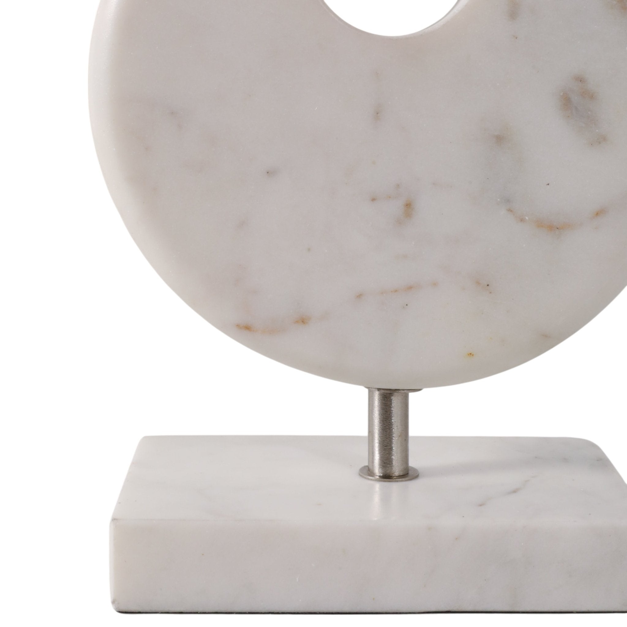9x9" Marble Fish On Stand, White Table Decors| Sagebrook Home