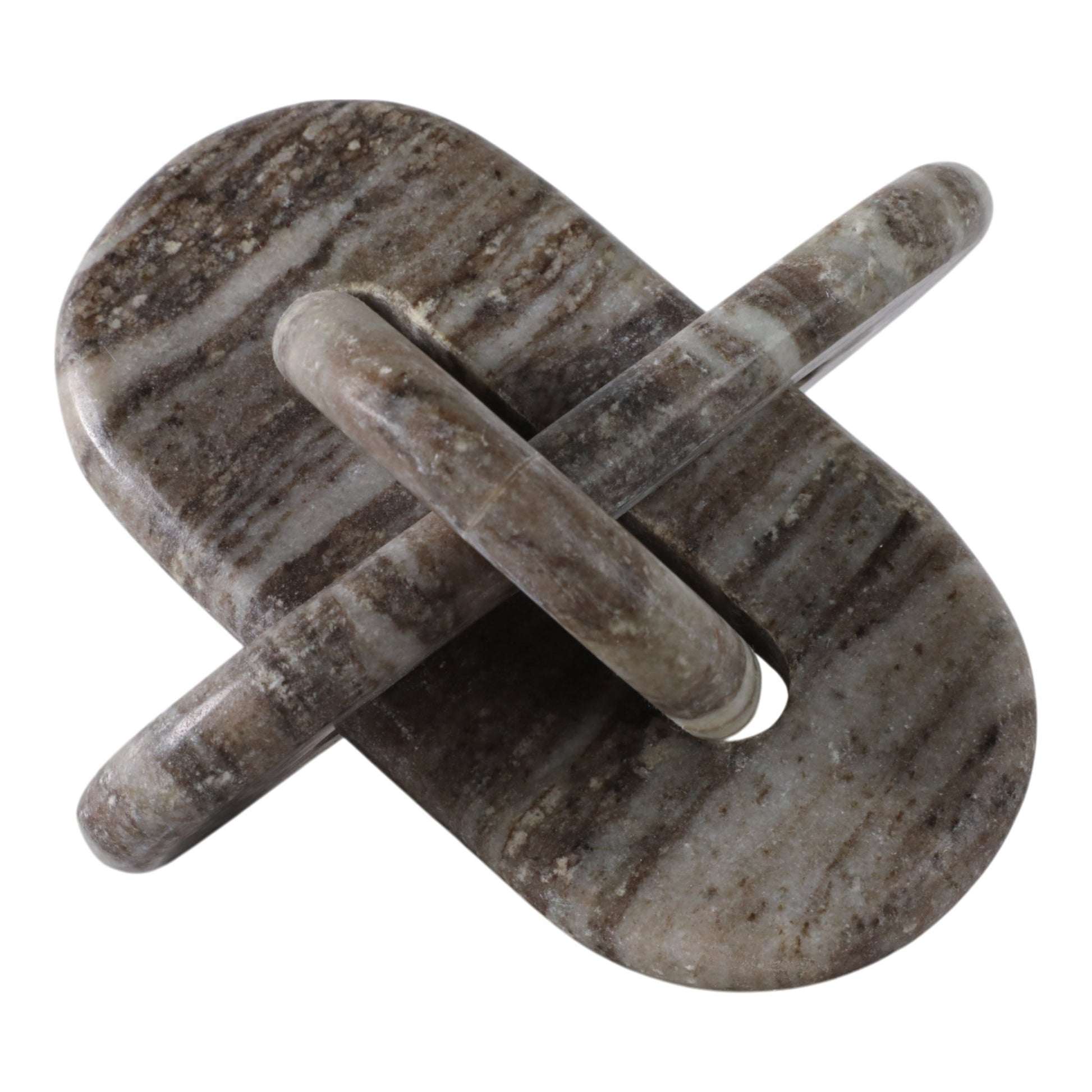 9X9" ROUNDED MARBLE KNOT, GREY Table Decors| Sagebrook Home