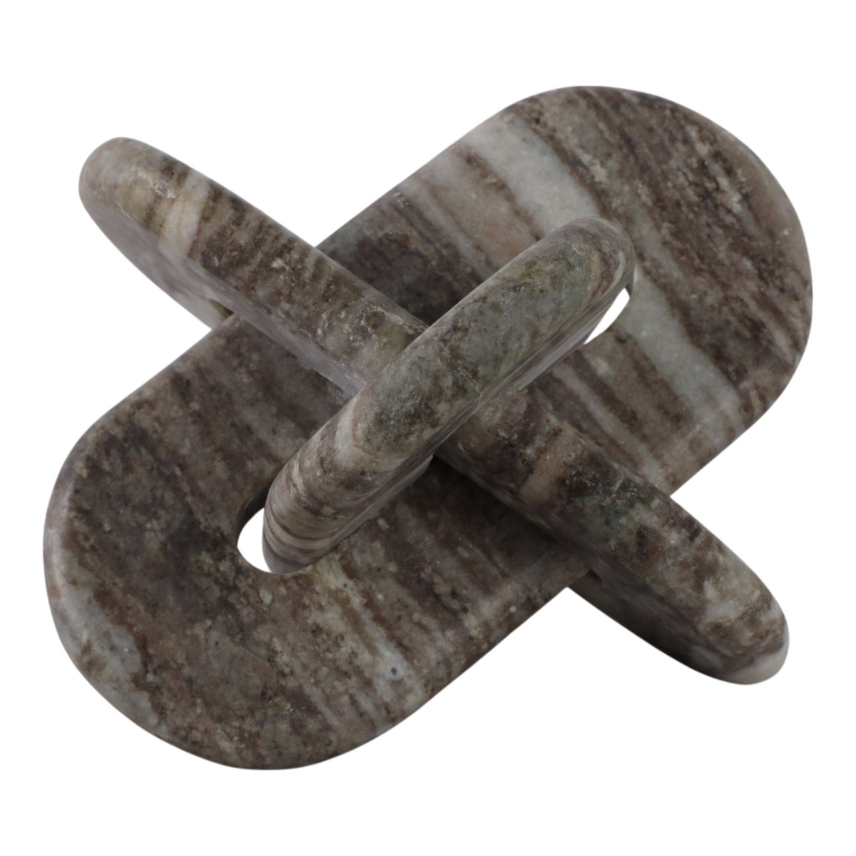9X9" ROUNDED MARBLE KNOT, GREY Table Decors| Sagebrook Home