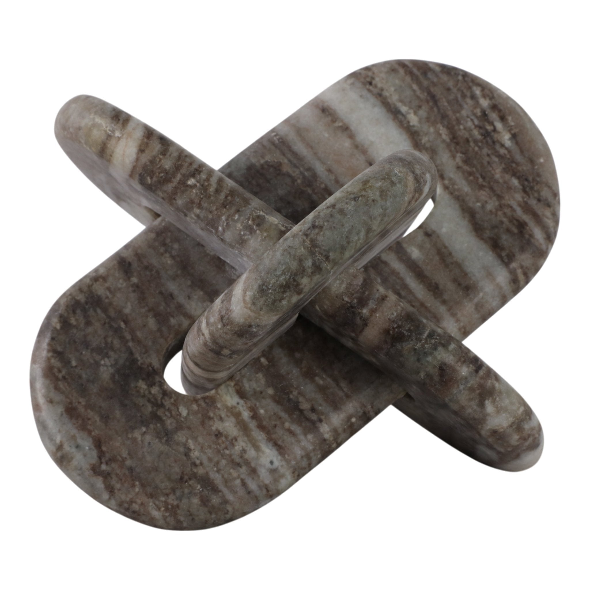 9X9" ROUNDED MARBLE KNOT, GREY Table Decors| Sagebrook Home