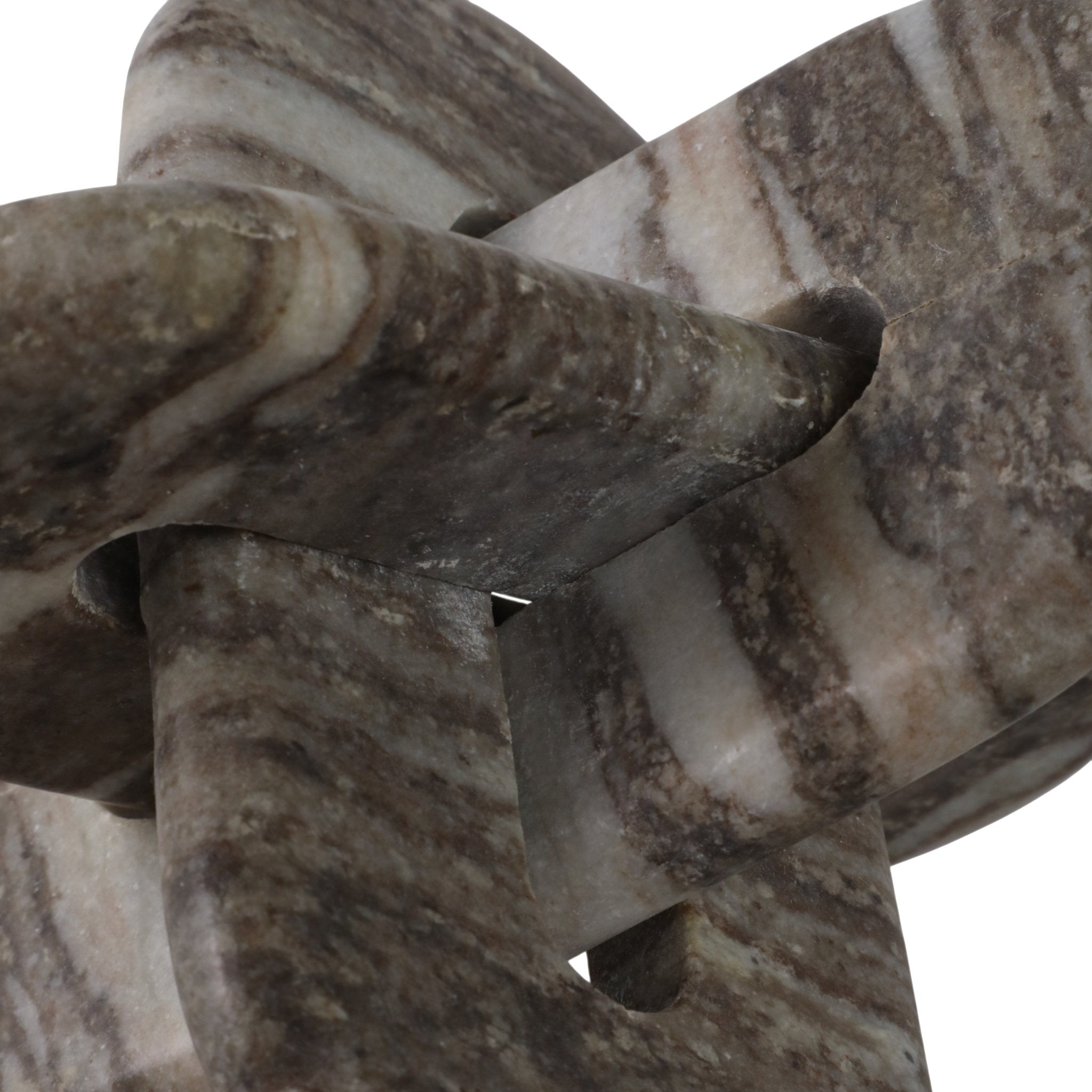 9X9" ROUNDED MARBLE KNOT, GREY Table Decors| Sagebrook Home