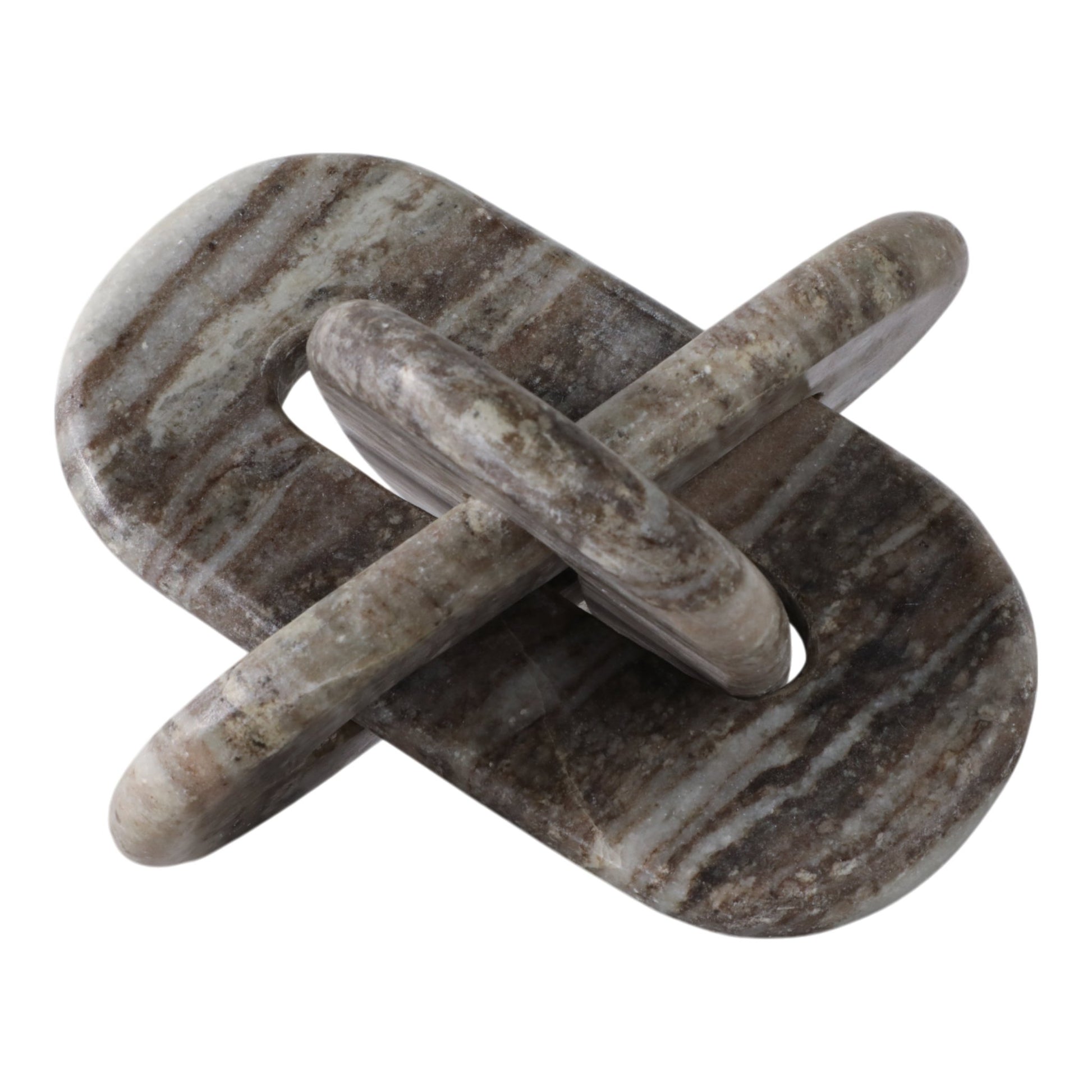 9X9" ROUNDED MARBLE KNOT, GREY Table Decors| Sagebrook Home