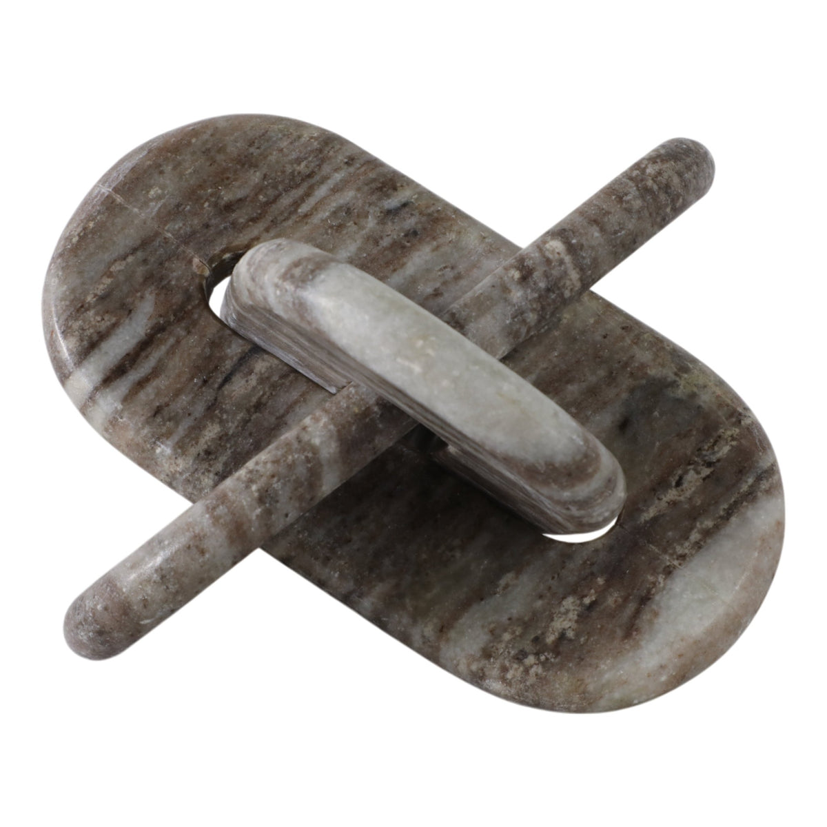 9X9" ROUNDED MARBLE KNOT, GREY Table Decors| Sagebrook Home