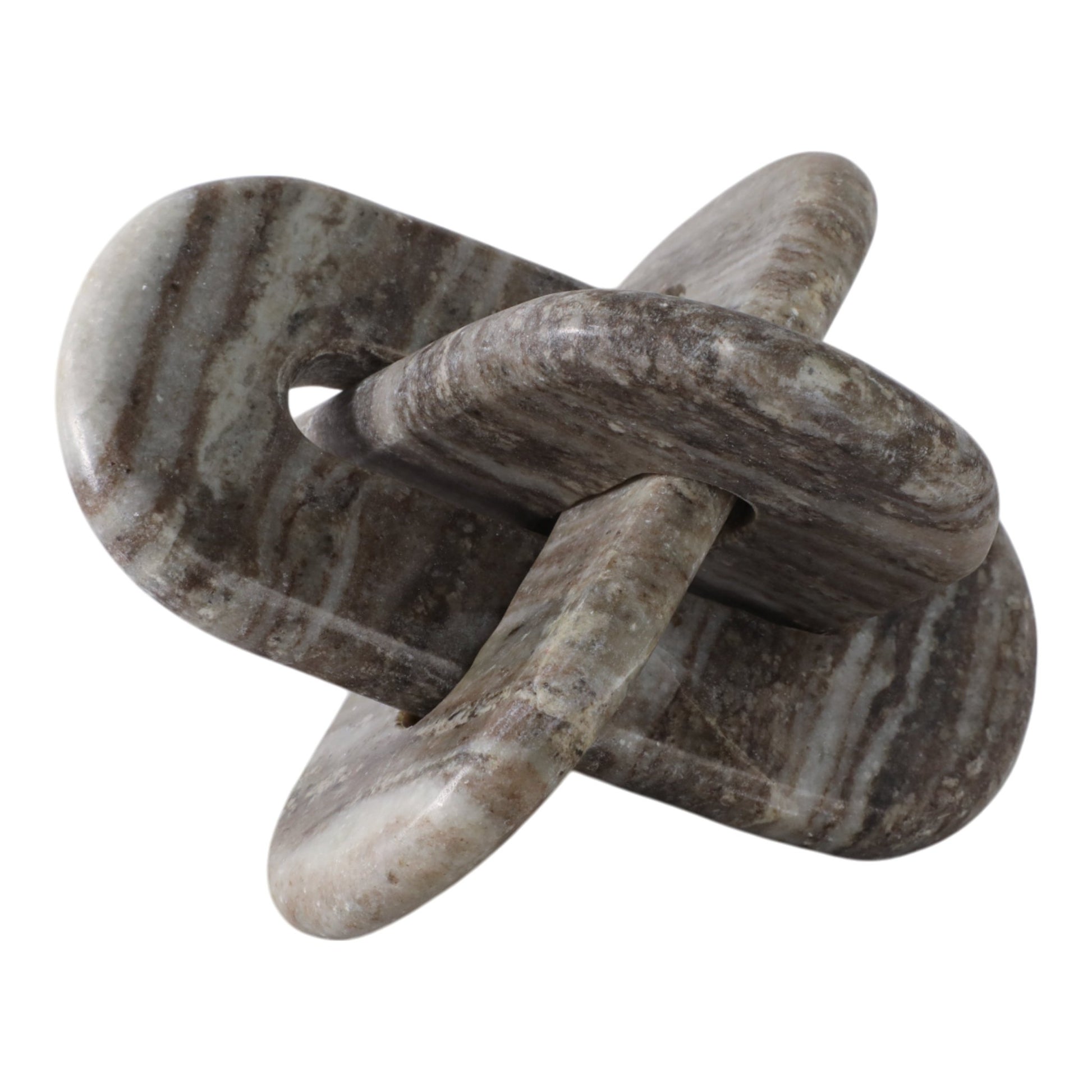 9X9" ROUNDED MARBLE KNOT, GREY Table Decors| Sagebrook Home