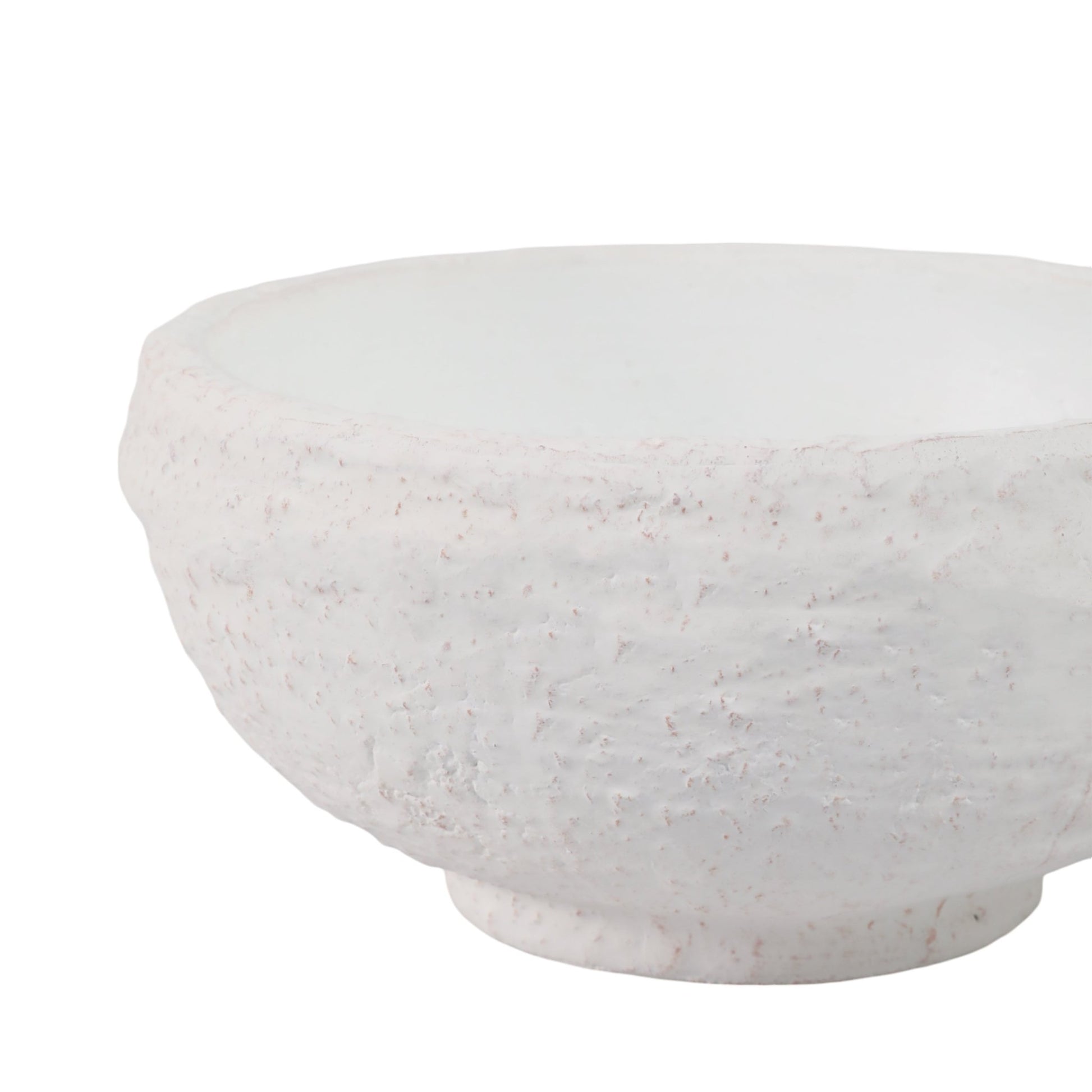 9x9" Textured Terracotta Bowl, White Table Decors| Sagebrook Home