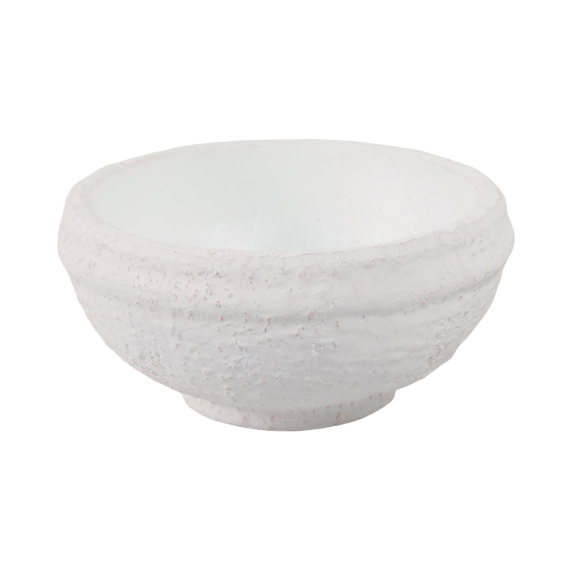 9x9" Textured Terracotta Bowl, White Table Decors| Sagebrook Home