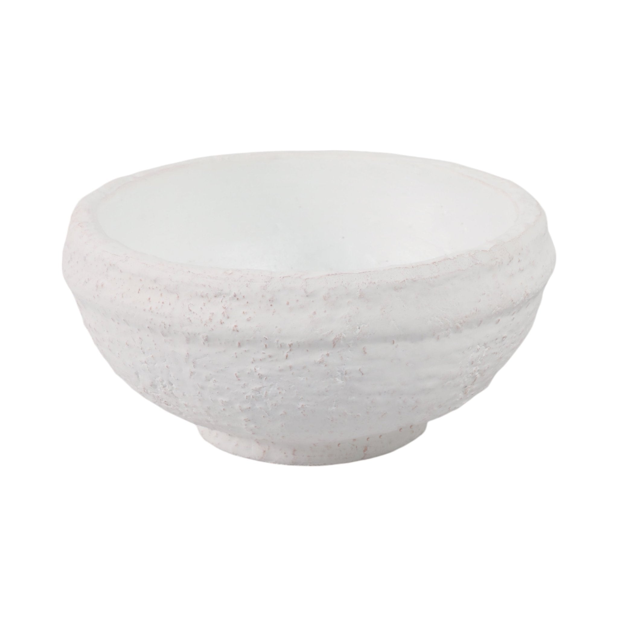9x9" Textured Terracotta Bowl, White Table Decors| Sagebrook Home